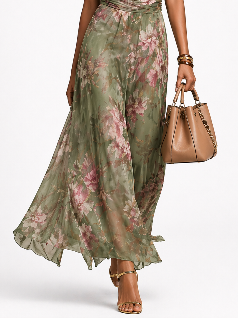 Vestido Halter silueta fluida