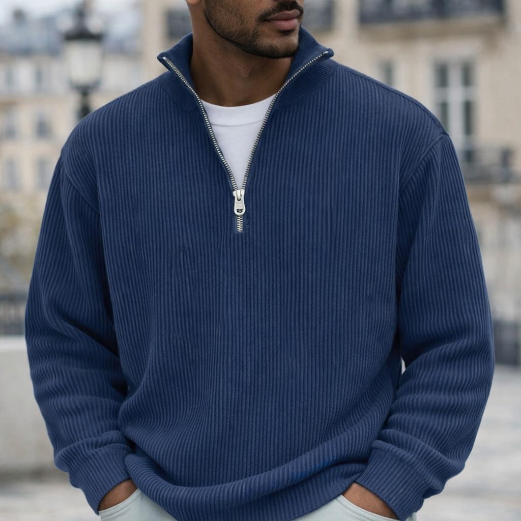 Jersey de punto half-zip para hombre