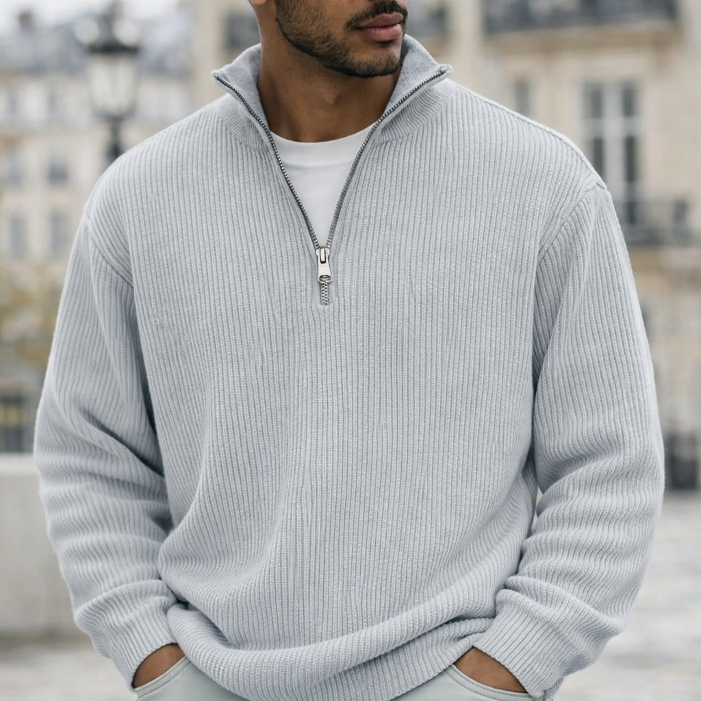 Jersey de punto half-zip para hombre