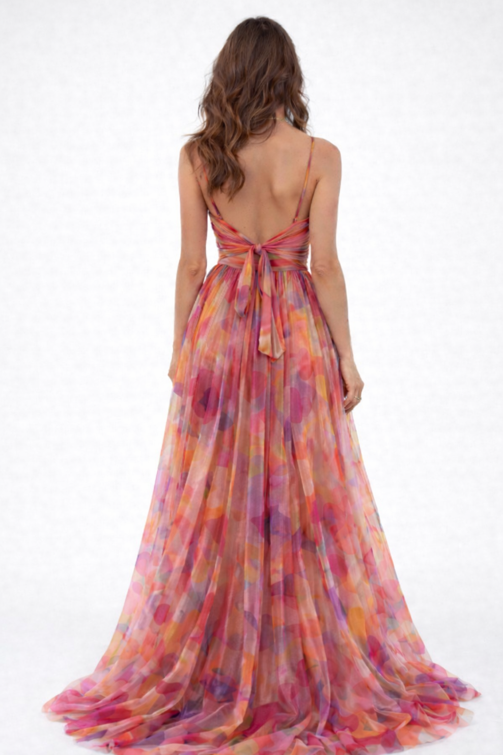 Vestido fluido con escote cruzado
